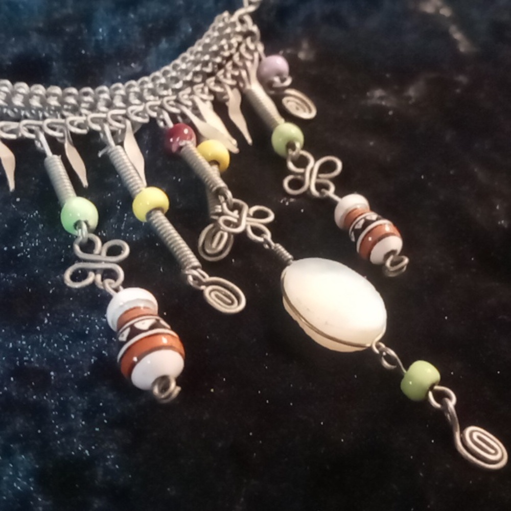 Peruvian Alpaca Multi-Color Beaded  Necklace